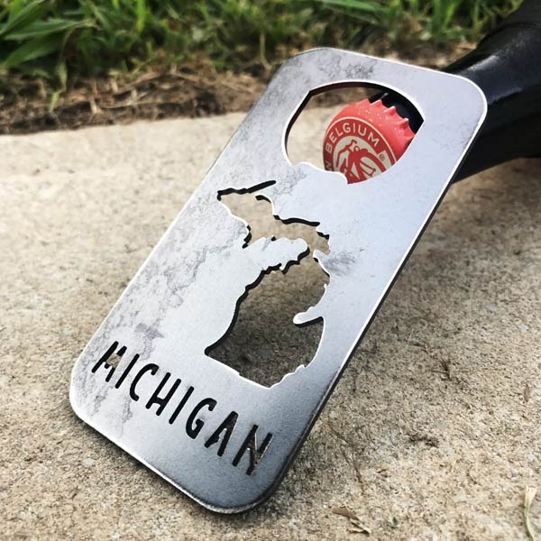 Michigan State Bottle Opener - Rectangle