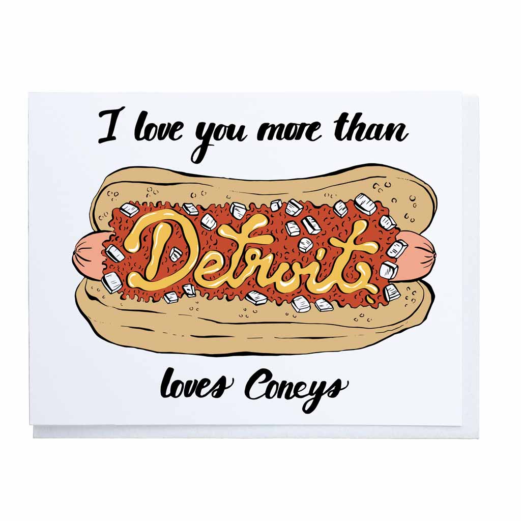 Detroit Coney Love Card
