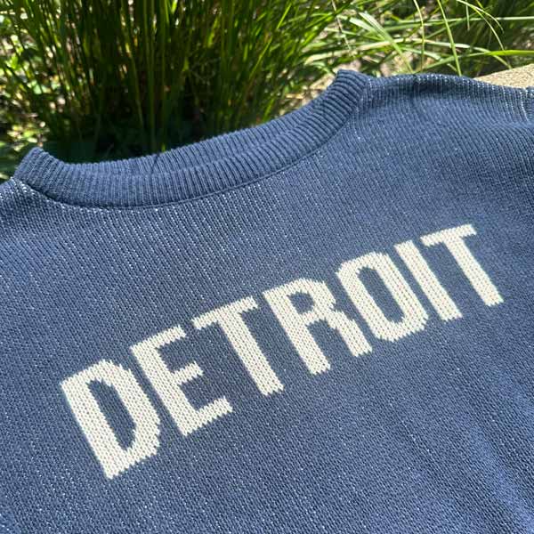 Detroit Classic Crewneck Sweater Navy