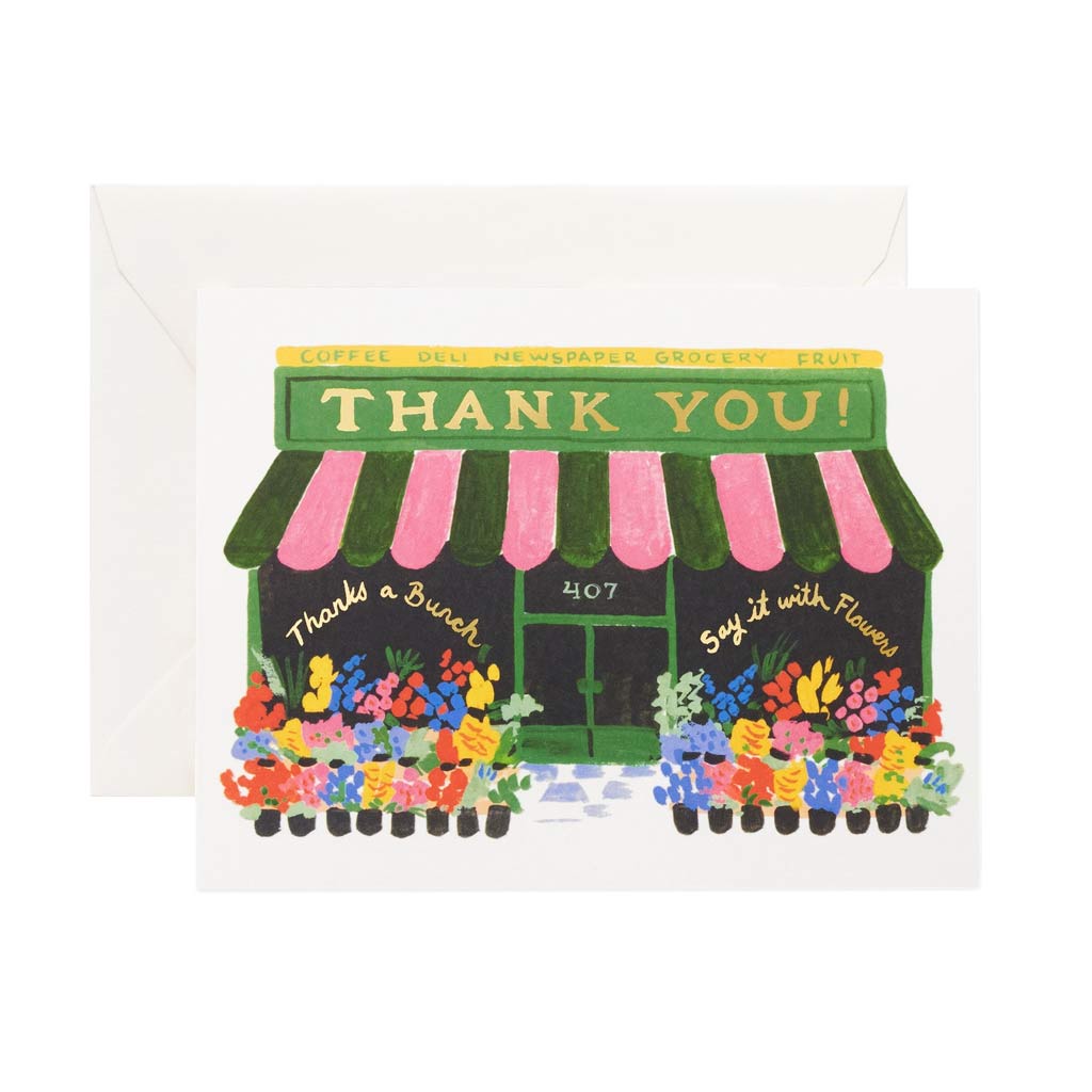 Flower Shop Thank You Card