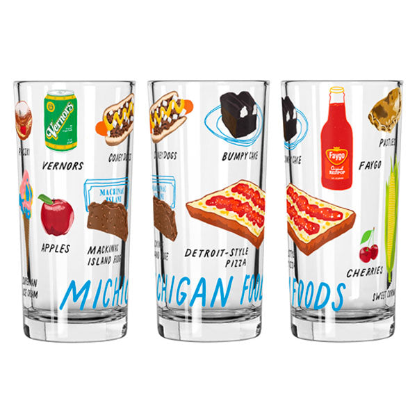 Michigan Foods 15oz Glass