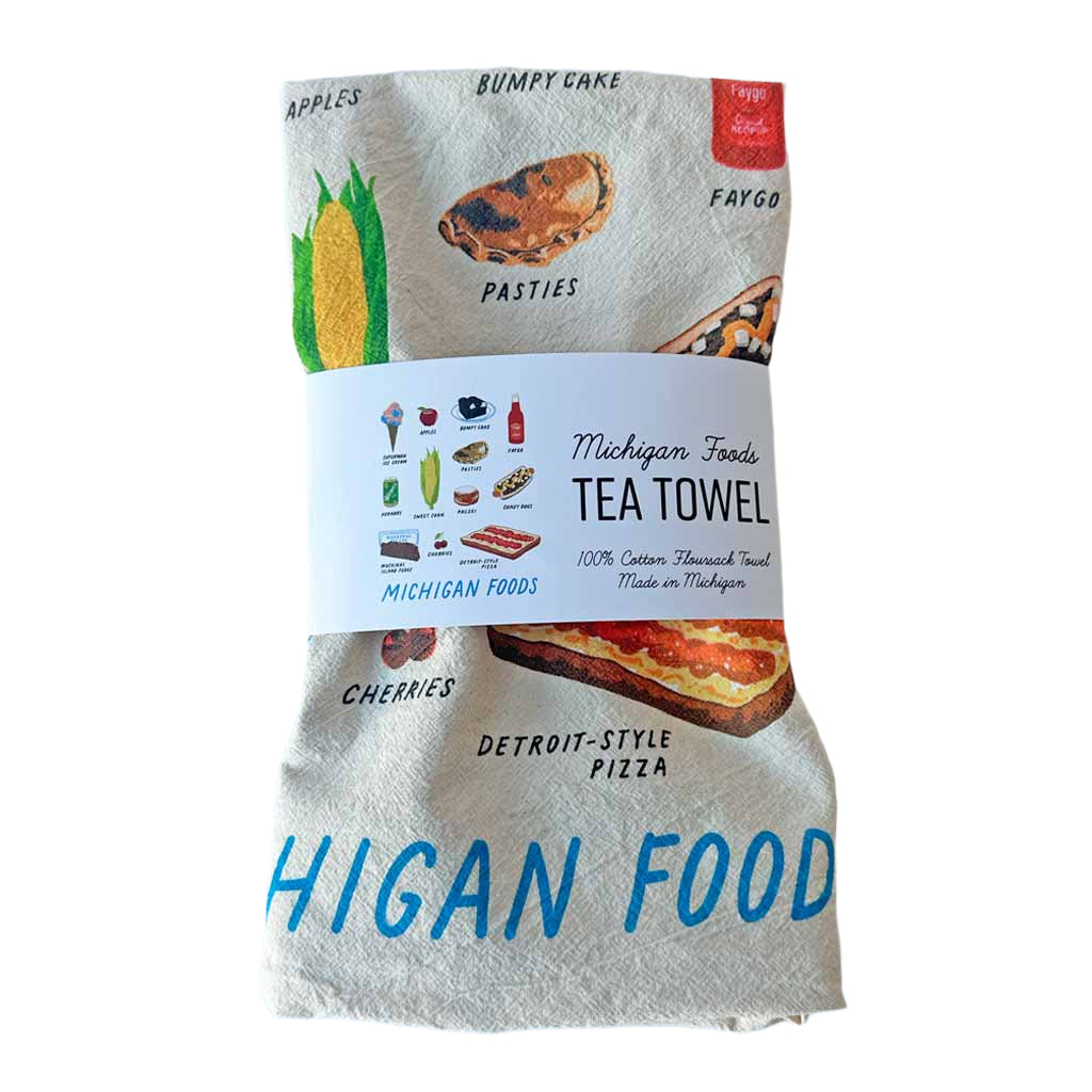 Michigan Foods Tea Towel