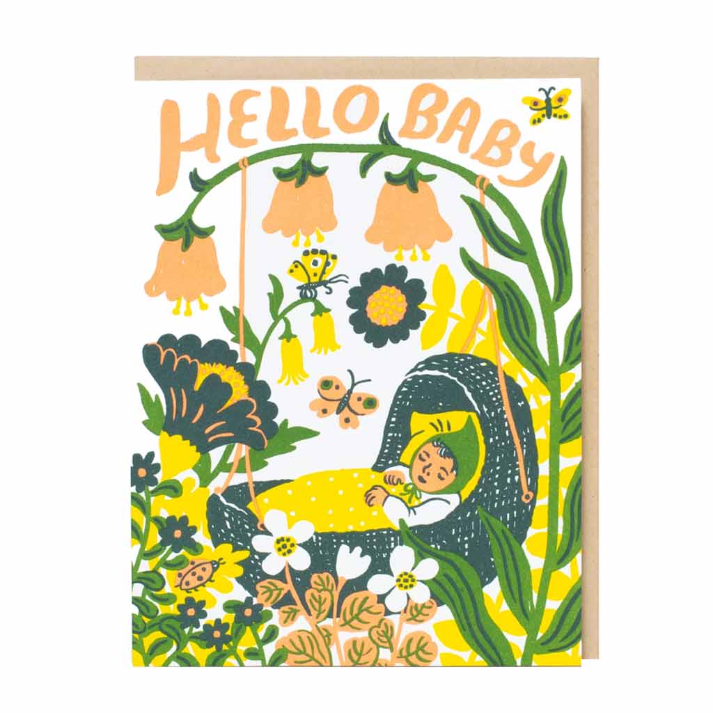 Hello Baby Bassinet Card
