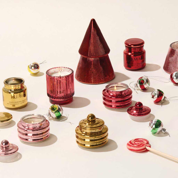 Short Ribbed Glass Candle - 4.5 oz.