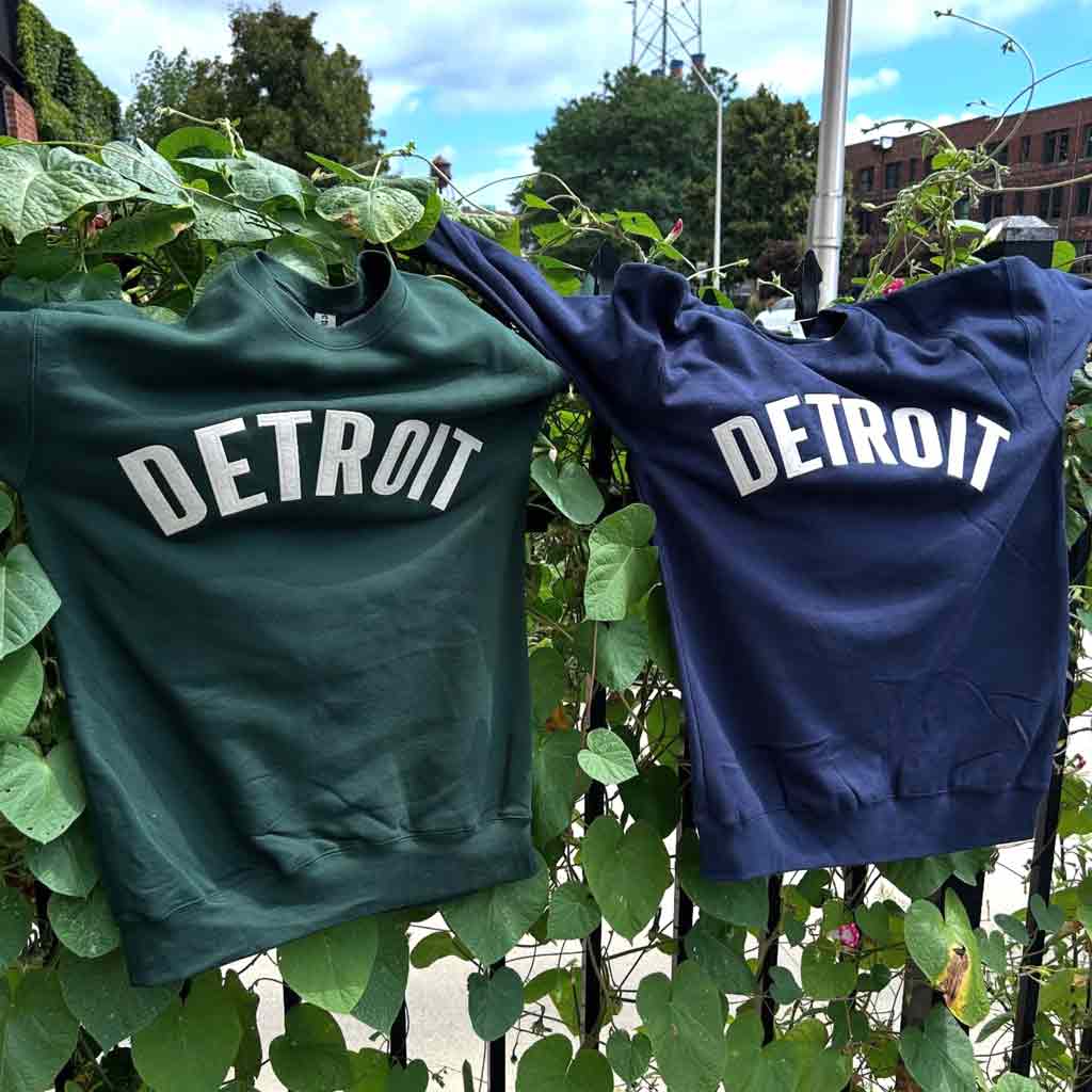 Detroit Letterman Crewneck Sweatshirt - Navy