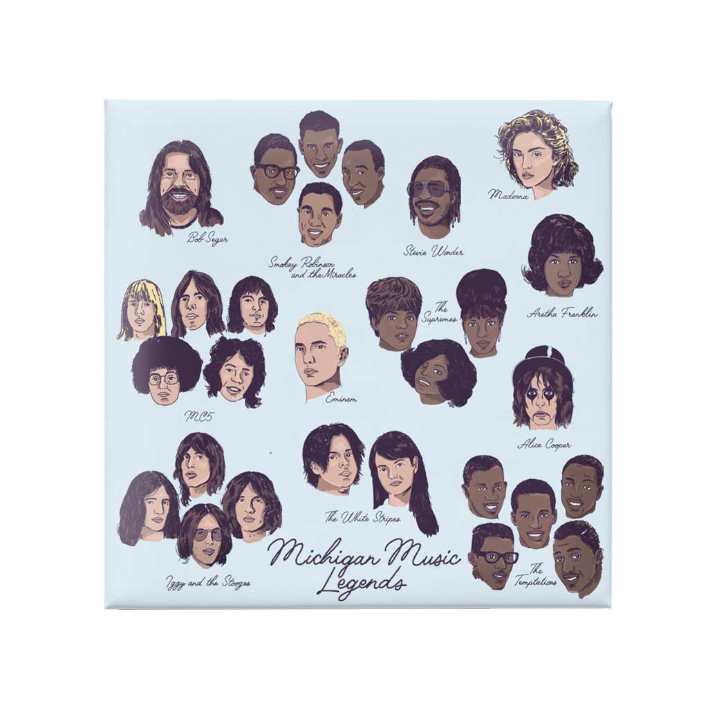 Michigan Music Legends Rectangle Magnet