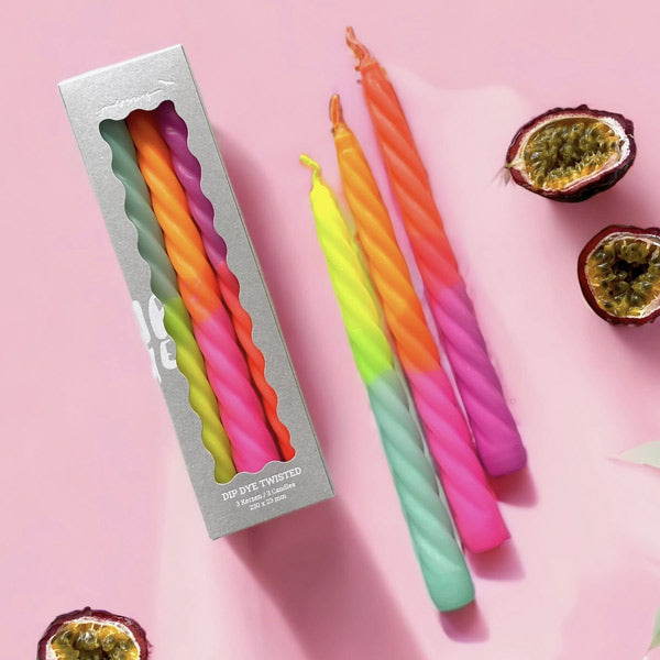 Dip Dye Candle - Twisted