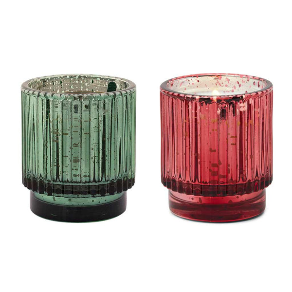 Short Ribbed Glass Candle - 4.5 oz.