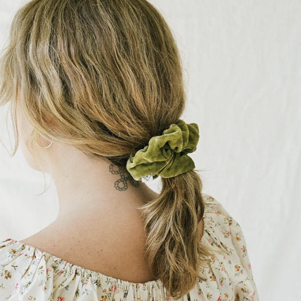 Naturally Dyed Velvet Scrunchie
