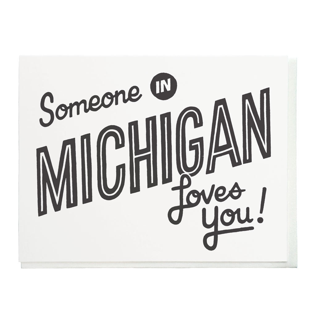 Someone in Michigan Loves You Card