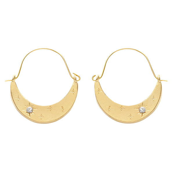 Starlight Crescent Earrings