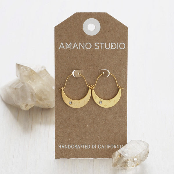 Starlight Crescent Earrings