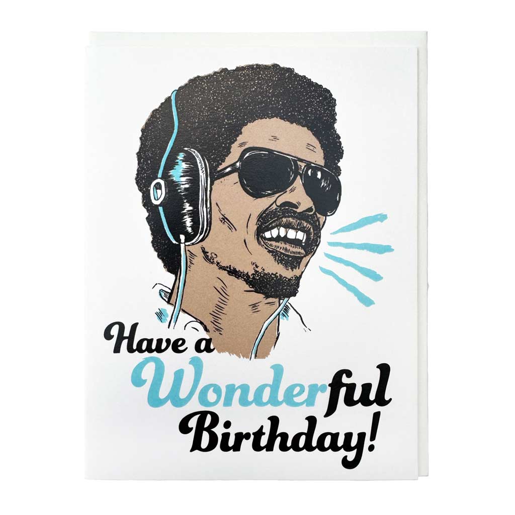 Have a Wonder-ful Birthday Hand Silkscreened Card