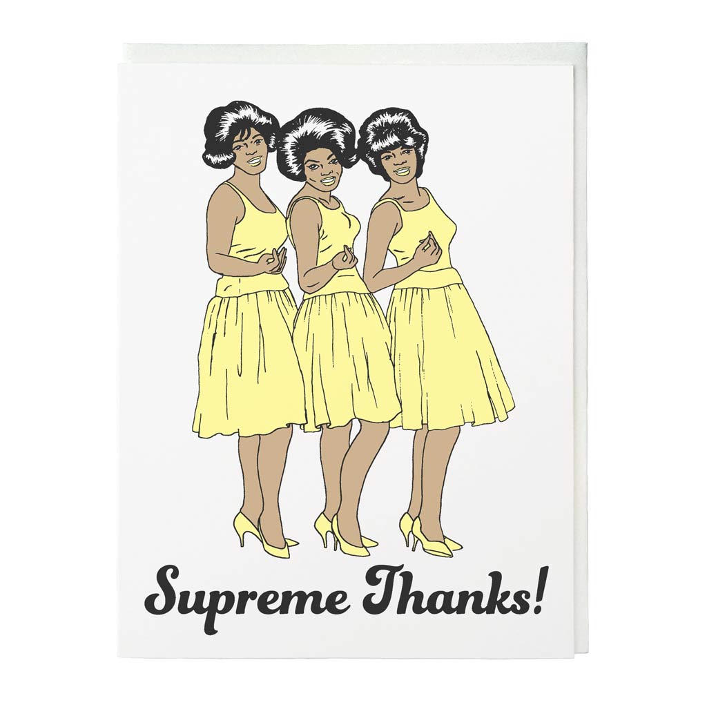 Supreme Thanks Hand Silkscreened Card