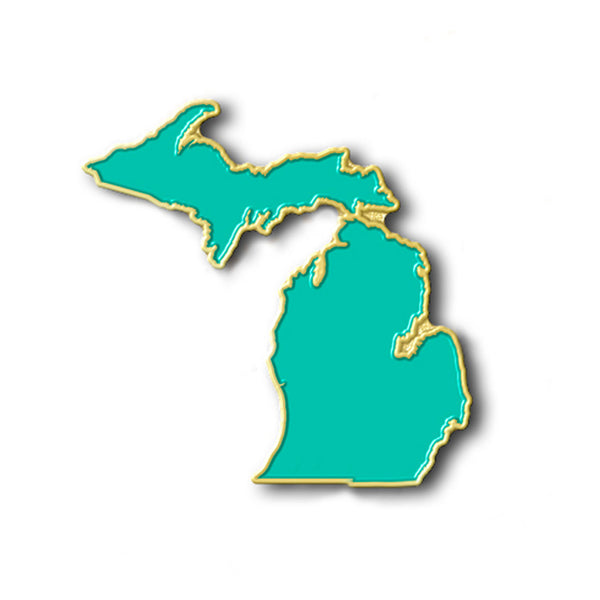 Michigan-Themed Enamel Pins