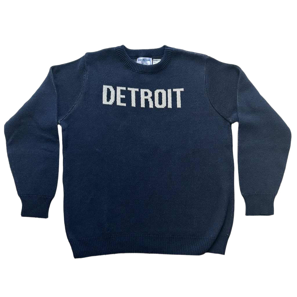 Detroit Classic Crewneck Sweater Navy