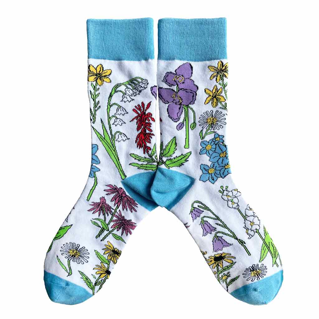 Michigan Wildflowers Socks