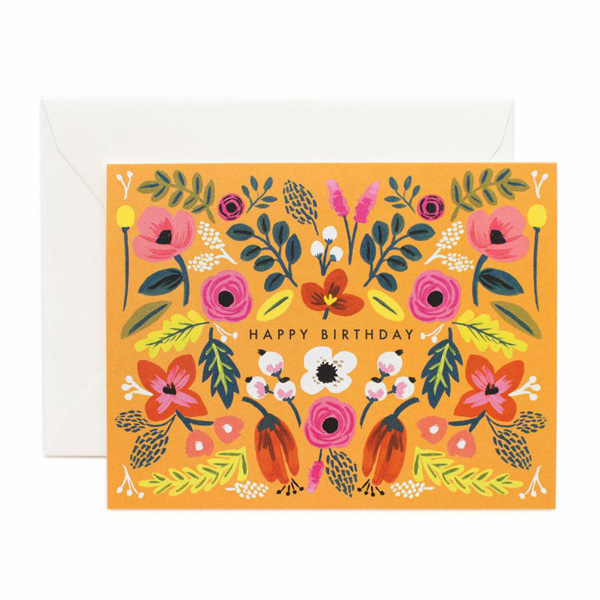 Folk Birthday Card - City Bird