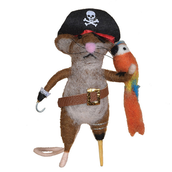 Felt Pirate Mouse Ornament