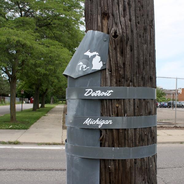 Michigan Silhouette Die-Cut Sticker - City Bird