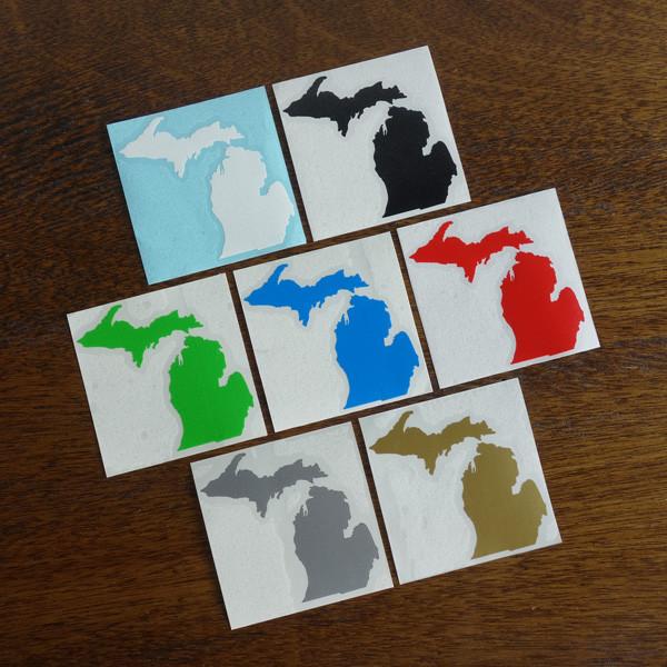 Michigan Silhouette Die-Cut Sticker - City Bird