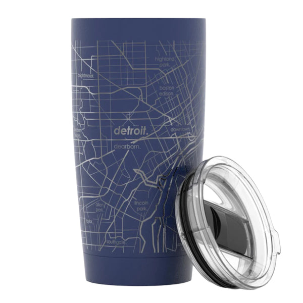 Detroit Map Insulated Pint Tumbler