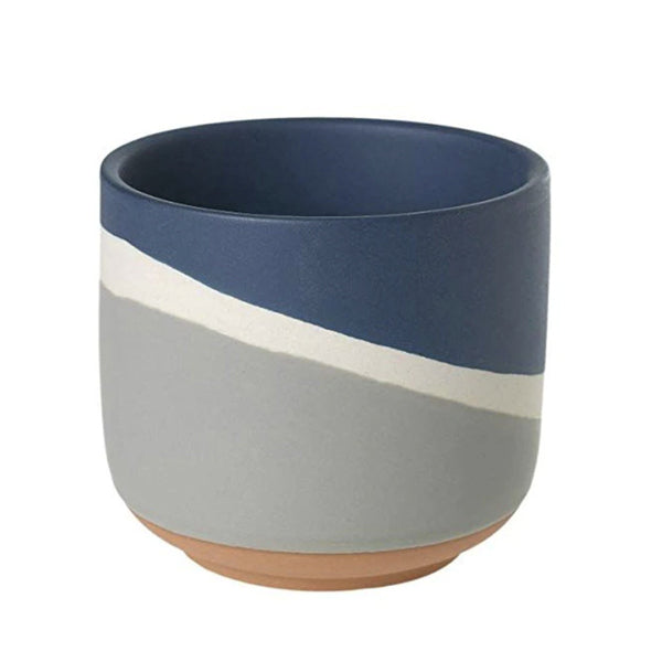 navy and gold plant pot Colorway Pot Blue 4" x 3.5" – Default Title – City Bird
