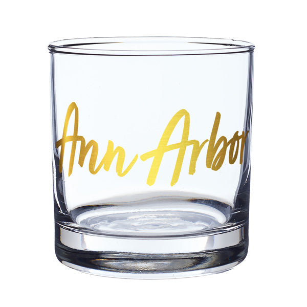 Michigan Cities Metallic Rocks Glasses
