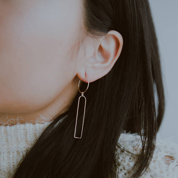 Sterling Silver Bauhaus III Earrings