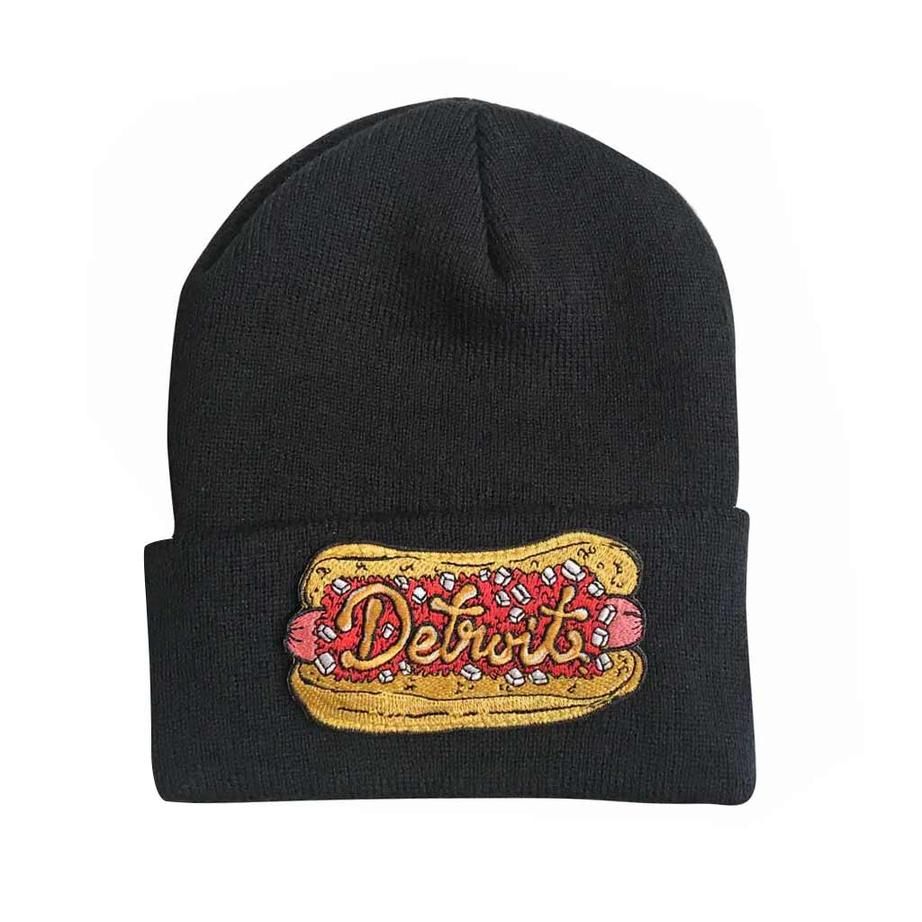 Detroit Coney Patch Knit Beanie