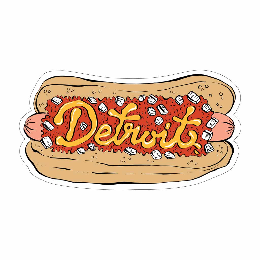 Detroit Coney Dog Sticker - City Bird