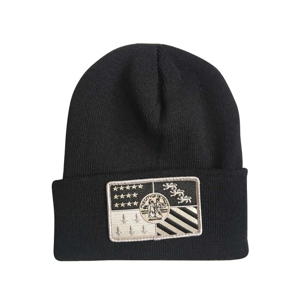 Detroit Flag Patch Knit Beanie