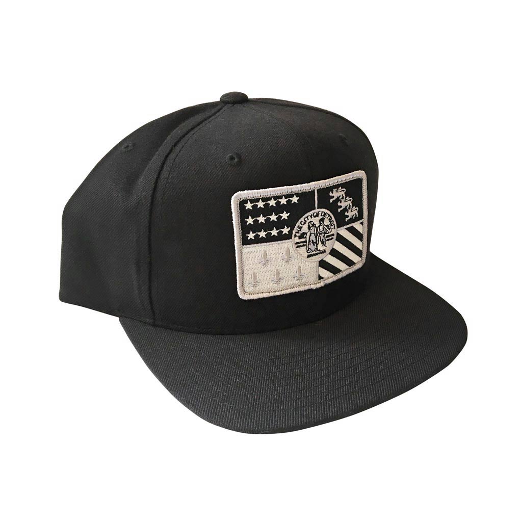 Grey Detroit Flag Patch Snapback Hat