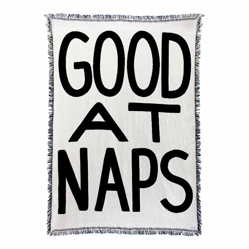 Good At Naps Throw Blanket - City Bird