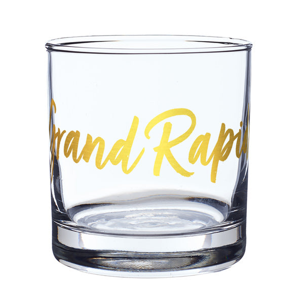 Michigan Cities Metallic Rocks Glasses
