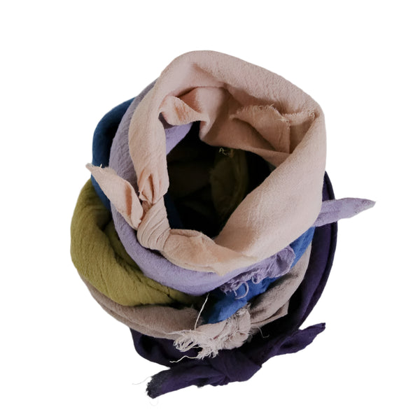 Naturally Dyed Cotton Gauze Bandanas - City Bird