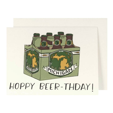 Hoppy Beer-thday! Letterpress Card - City Bird 