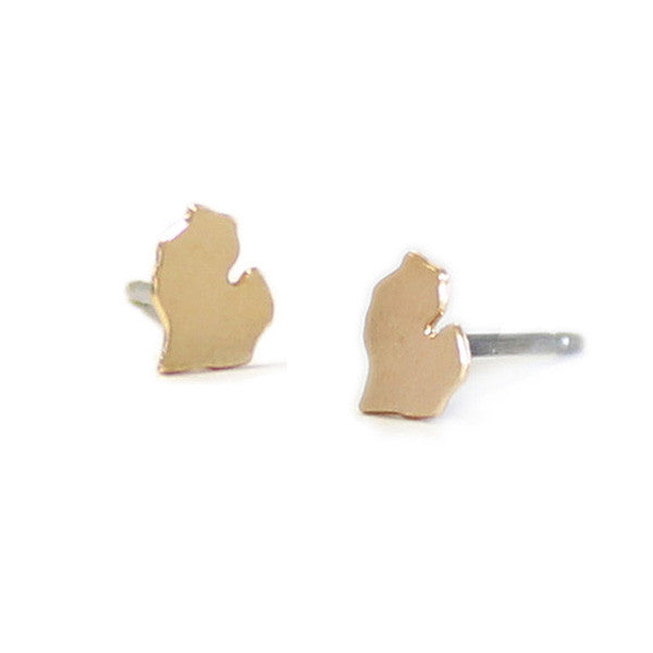 Michigan Charm Earrings Gold - City Bird