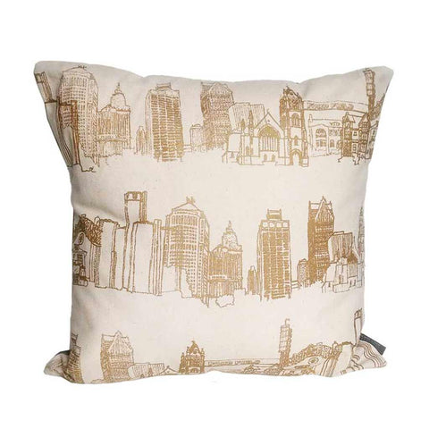 20" Detroit Landmarks Throw Pillow