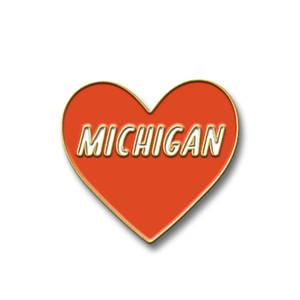 Michigan Heart Enamel Pin