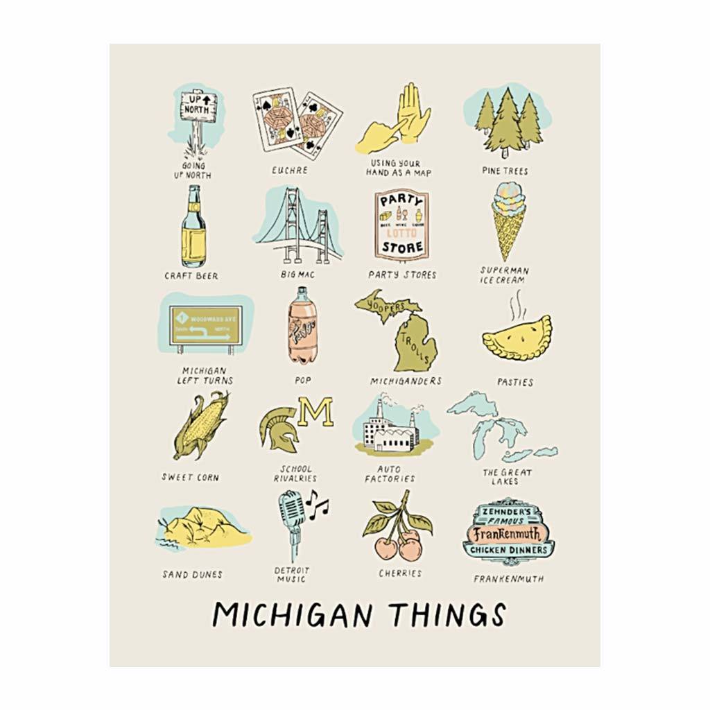 Michigan Things Print - City Bird