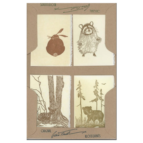 Raccoons and Bears - Small Notecard Set - City Bird