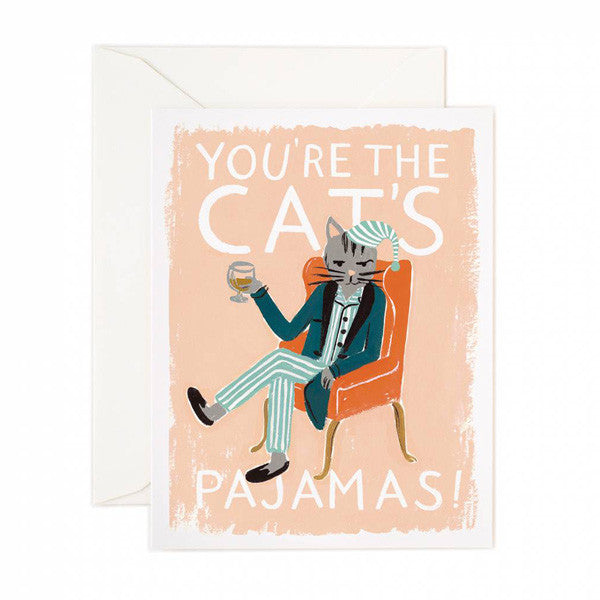 You're the Cat's Pajamas Love Card – City Bird