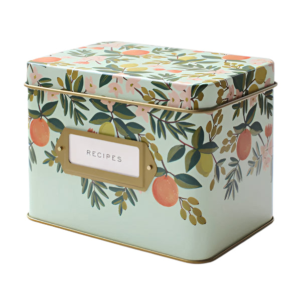 Citrus Floral Recipe Box - City Bird