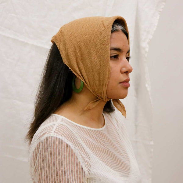 Naturally Dyed Cotton Gauze Bandanas - City Bird 