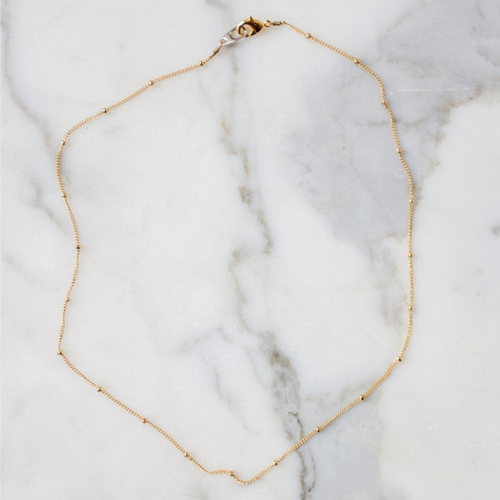 Dainty Gold Satellite Chain - 16"