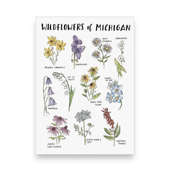Wildflowers of Michigan Rectangle Magnet