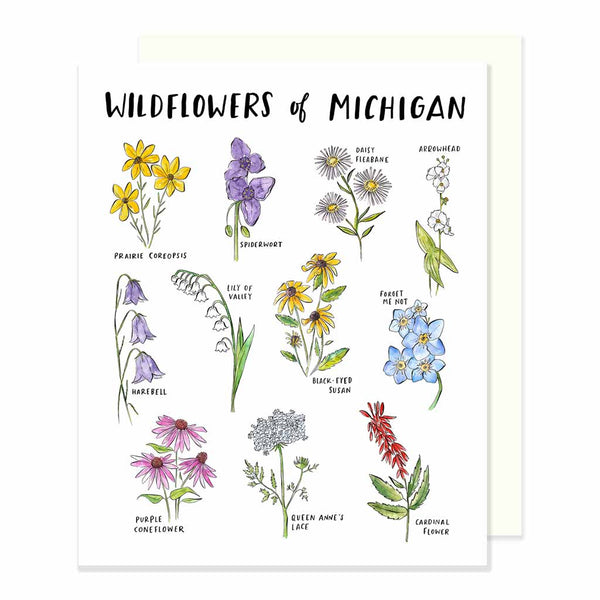 Michigan Wildflowers Everyday Card City Bird