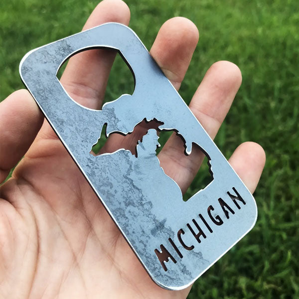 Michigan State Bottle Opener - Rectangle