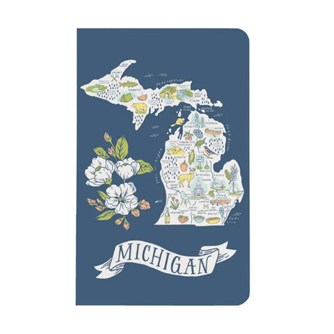 Illustrated Michigan Map Notebook
